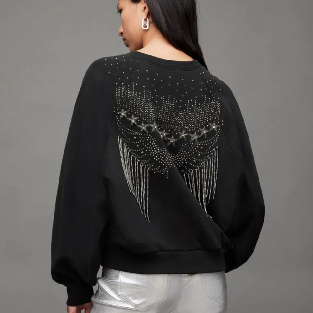 Allsaints Astroeagle Cygni Embellished Sweatshirt